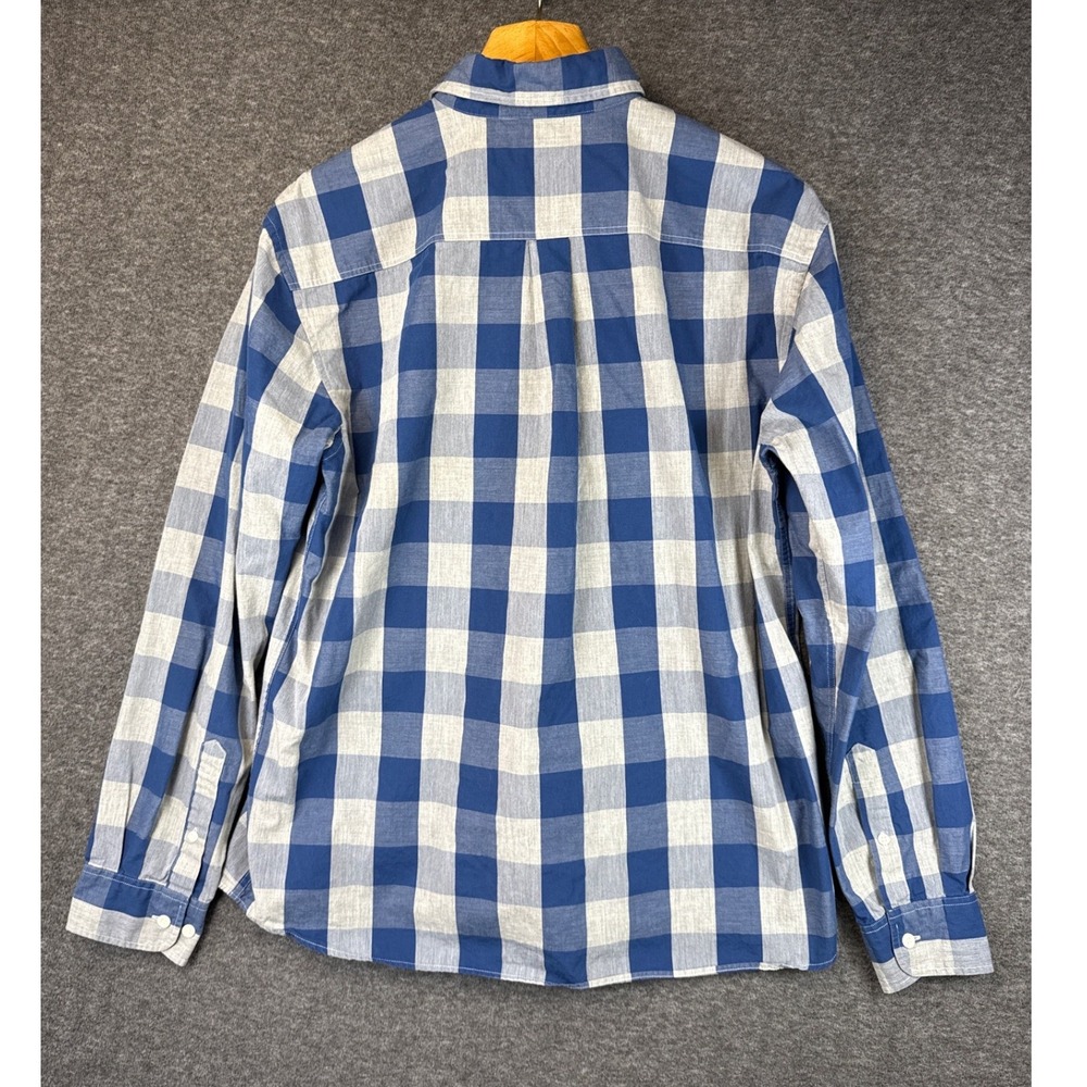 johnnie-o Blue Gingham Check Button Down Shirt Hangin Out Collection Mens Size L - Picture 10 of 11